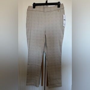 NWT RAFAELLA Women’s Slim Ankle High Rise Pants in String Color Size 12